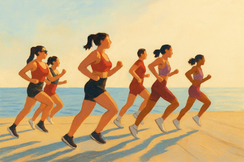 여러명이 함께 러닝중인 이미지